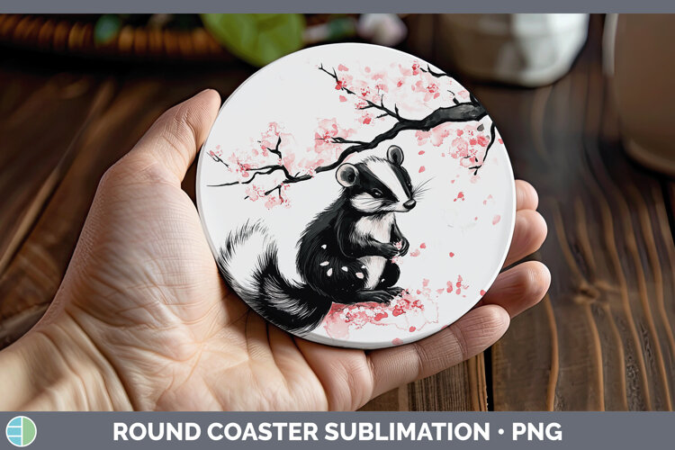GorgeousWoodland Sakura Round Coaster design.