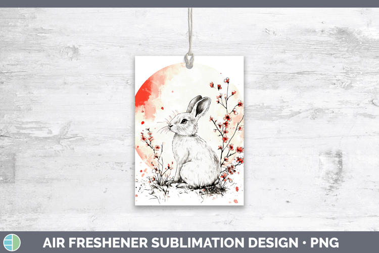 Woodland Sakura Snowshoe Hare Air Freshener Sublimation Car