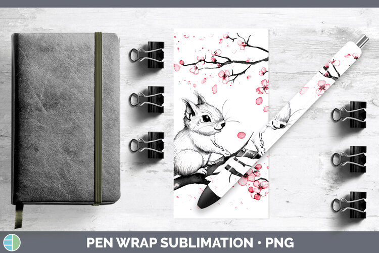 GorgeousWoodland Sakura Pen Wrap design.