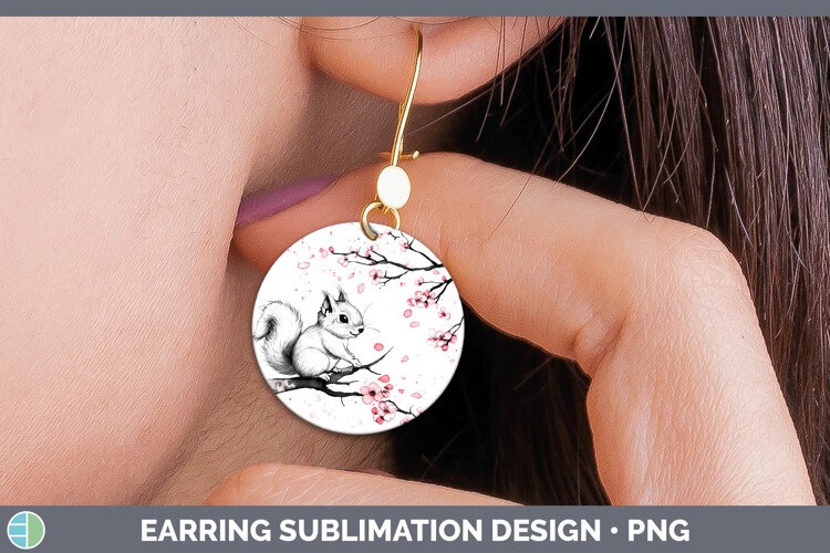 GorgeousWoodland Sakura Round Earrings design.