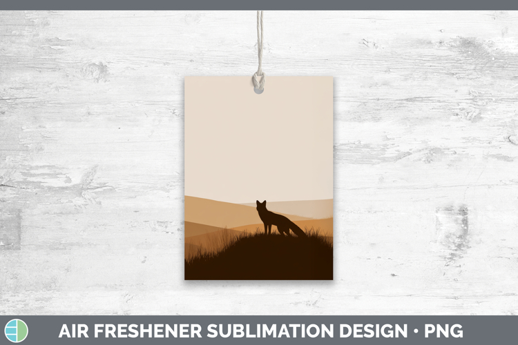 Fox Air Freshener Woodland Silhouette Sublimation Car Freshe