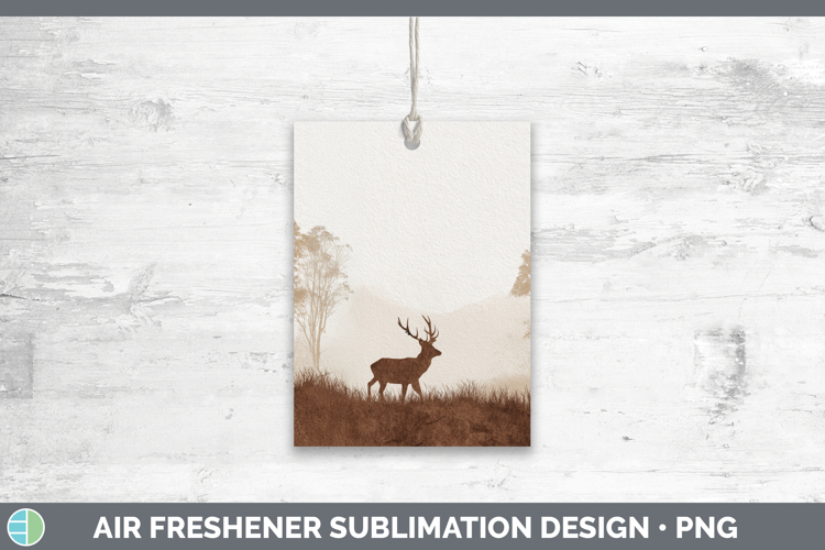 Reindeer Air Freshener Woodland Silhouette Sublimation Car F