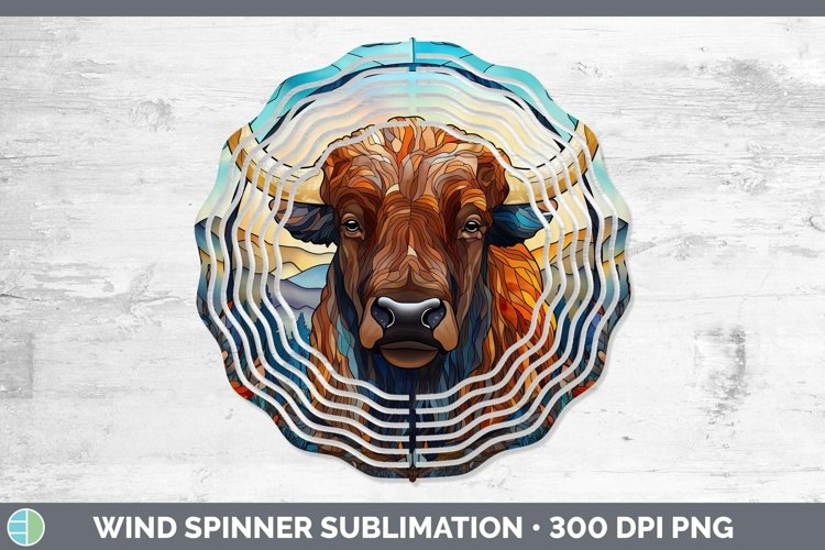 GorgeousWoodland Stained Glass Wind Spinner design.