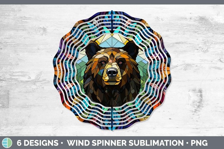GorgeousWoodland Stained Glass Wind Spinner design.