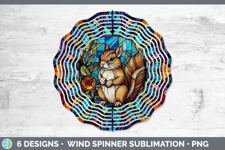 GorgeousWoodland Stained Glass Wind Spinner design.