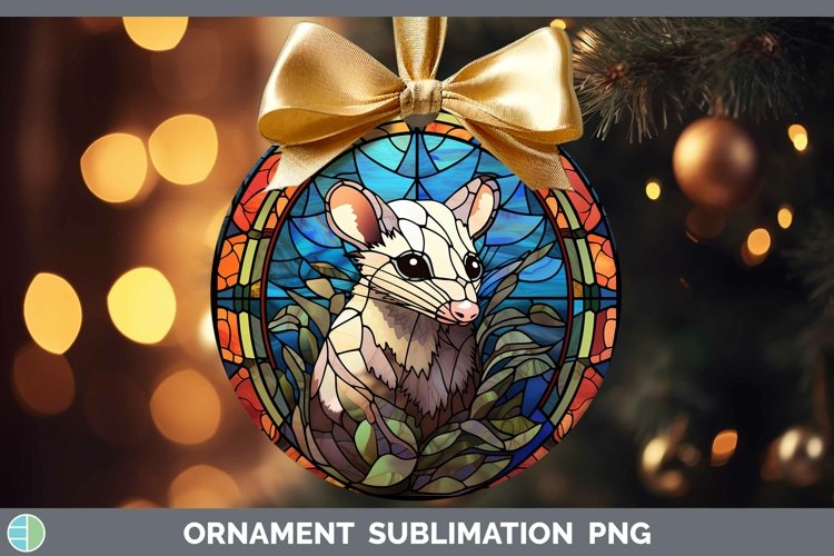 GorgeousWoodland Stained Glass Ornament design.