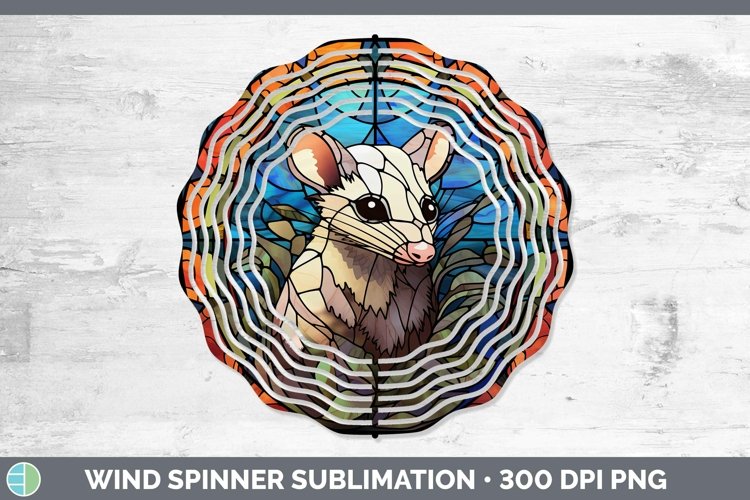 GorgeousWoodland Stained Glass Wind Spinner design.