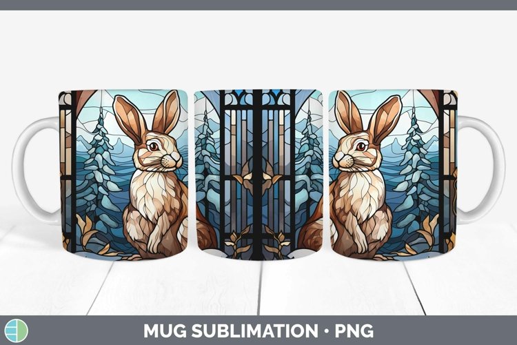 GorgeousWoodland Stained Glass Mug Wrap design.