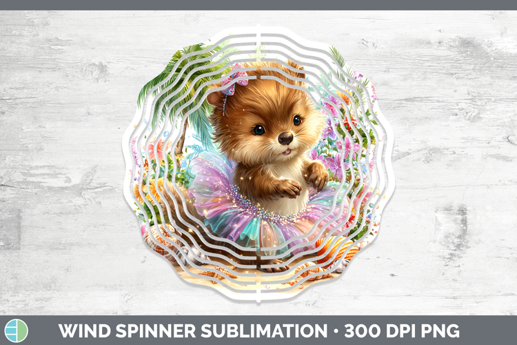 Woodland Summer Beach Beaver Wind Spinner Sublimation Spinne