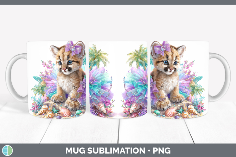 GorgeousWoodland Summer Beach Mug Wrap design.