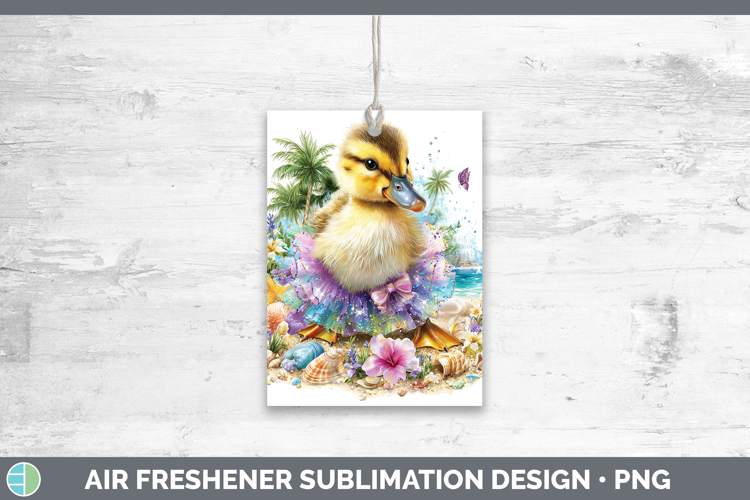 Woodland Summer Beach Duck Air Freshener Sublimation Car Fre