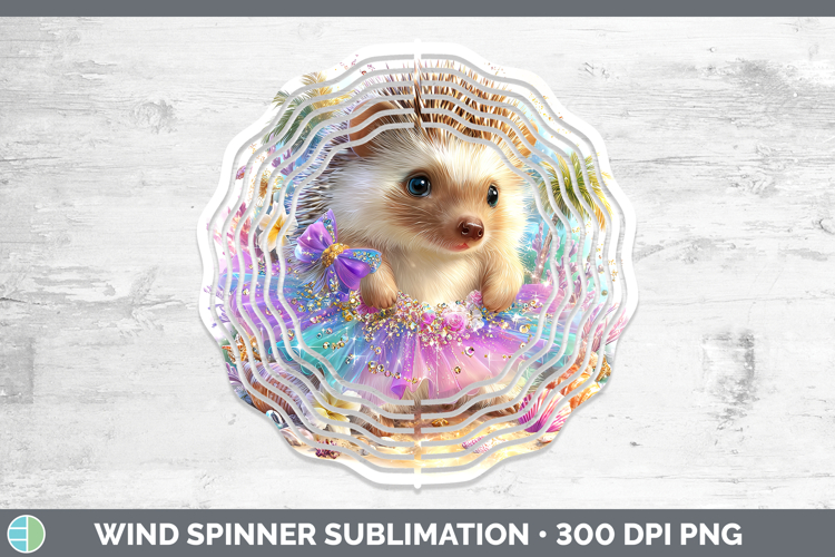 Woodland Summer Beach Porcupine Wind Spinner Sublimation Spi