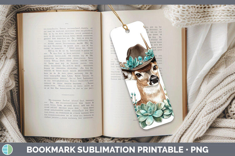 GorgeousWoodland Teal Cowboy Bookmark design.