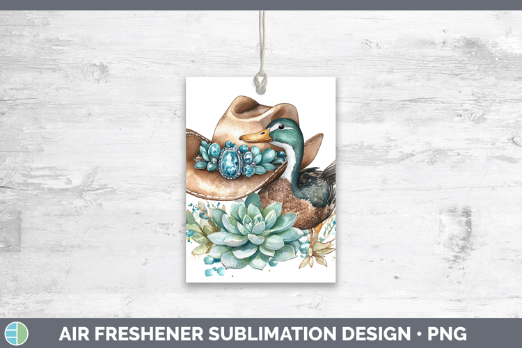 GorgeousWoodland Teal Cowboy Air Freshener design.