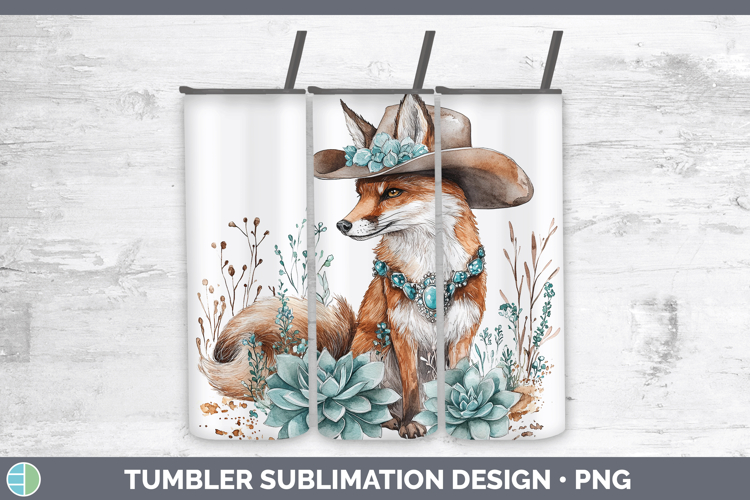 GorgeousWoodland Teal Cowboy Tumbler design.