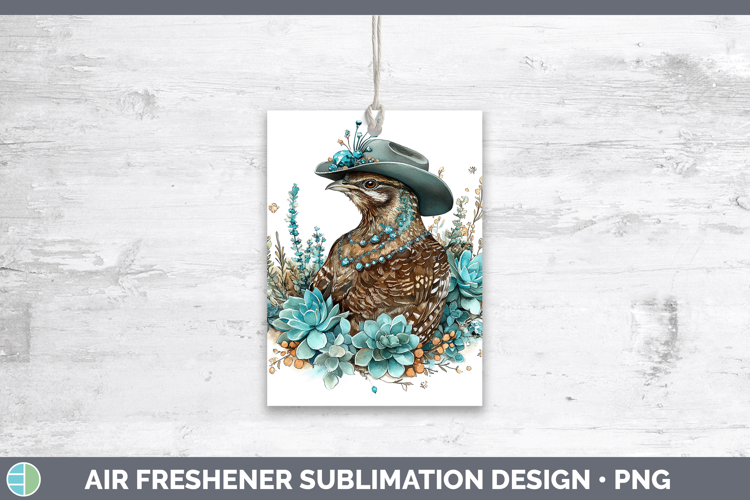 Woodland Teal Cowboy Grouse Air Freshener Sublimation Car Fr