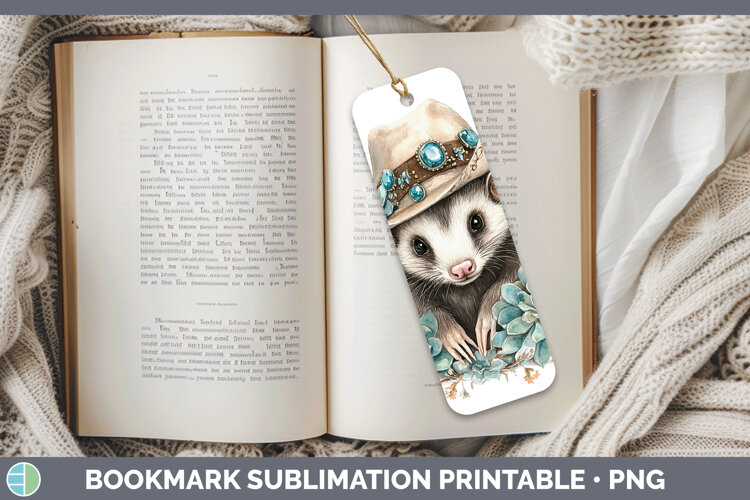 GorgeousWoodland Teal Cowboy Bookmark design.