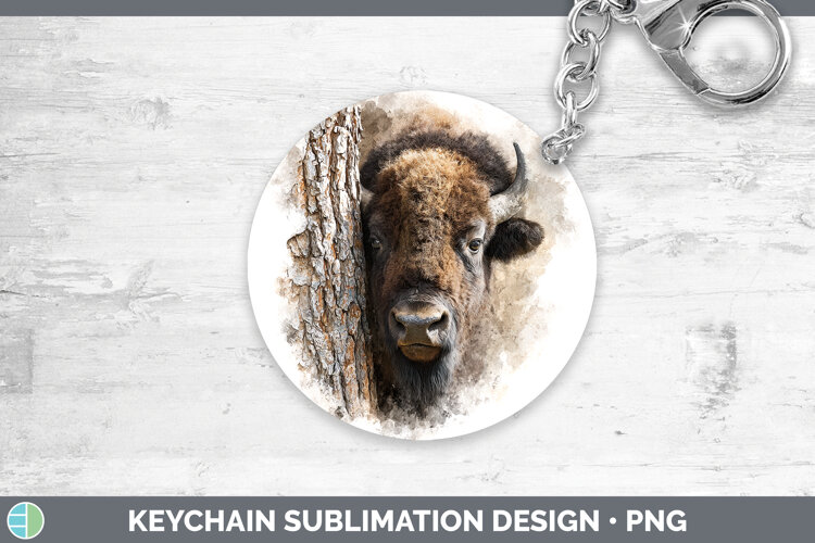 GorgeousWoodland Tree Peek Keychain design.