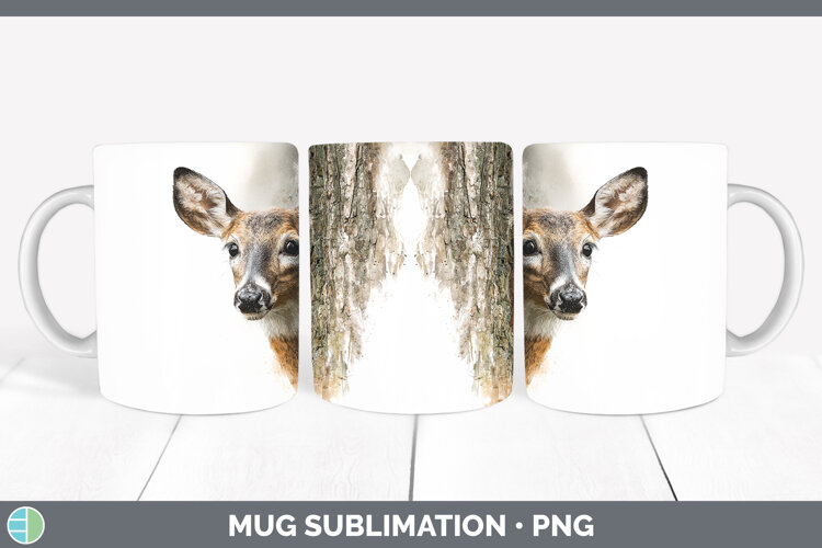 GorgeousWoodland Tree Peek Mug Wrap design.