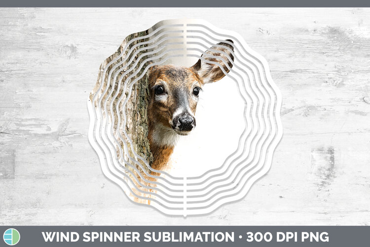 GorgeousWoodland Tree Peek Wind Spinner design.