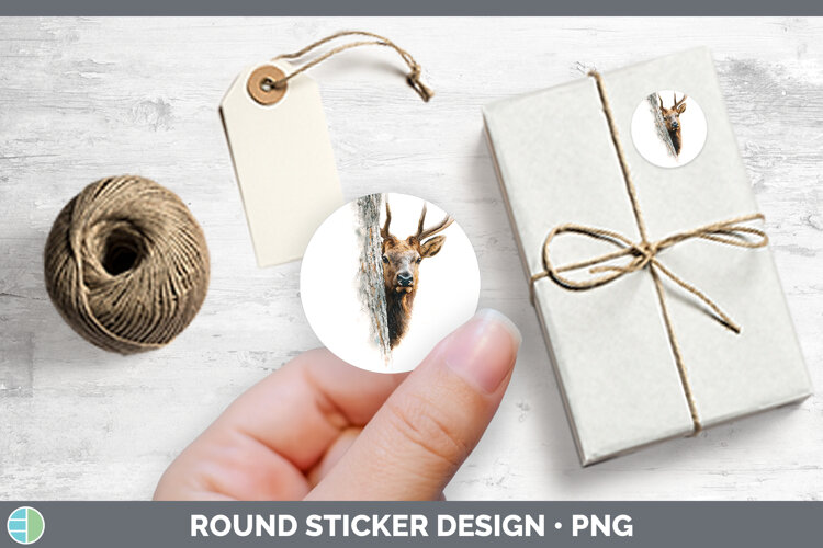 GorgeousWoodland Tree Peek Stickers design.