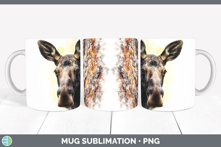 GorgeousWoodland Tree Peek Mug Wrap design.
