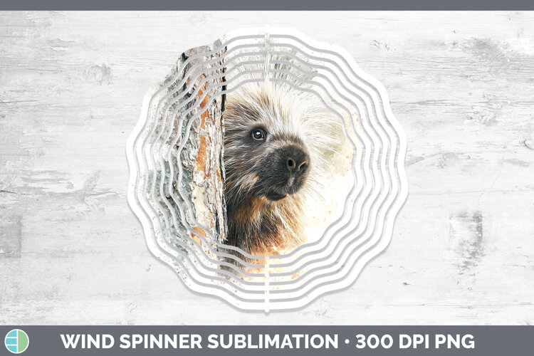 GorgeousWoodland Tree Peek Wind Spinner design.