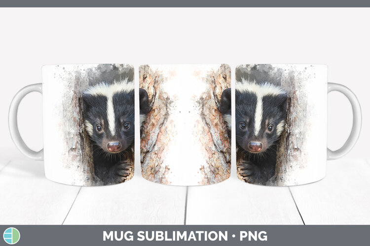 GorgeousWoodland Tree Peek Mug Wrap design.