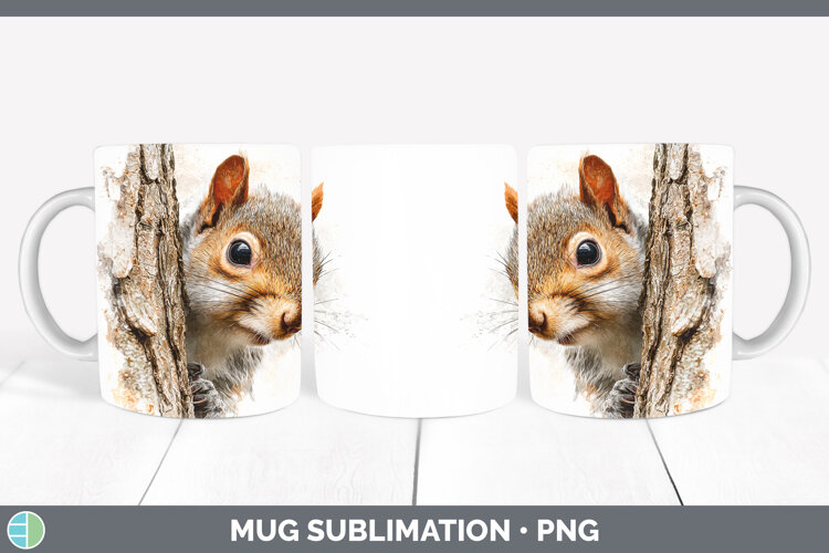 GorgeousWoodland Tree Peek Mug Wrap design.