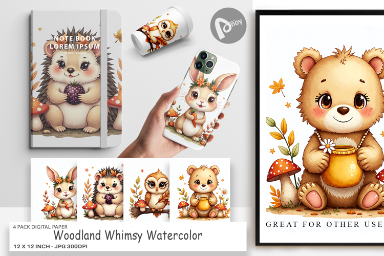 Woodland Whimsy Digital Paper