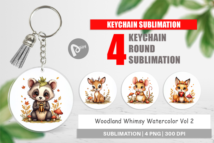Woodland Whimsy Keychain