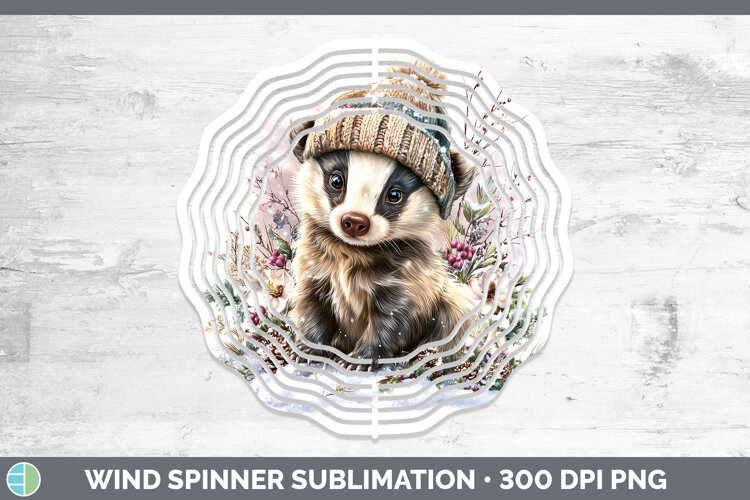 GorgeousWoodland Winter Knit Hat Wind Spinner design.