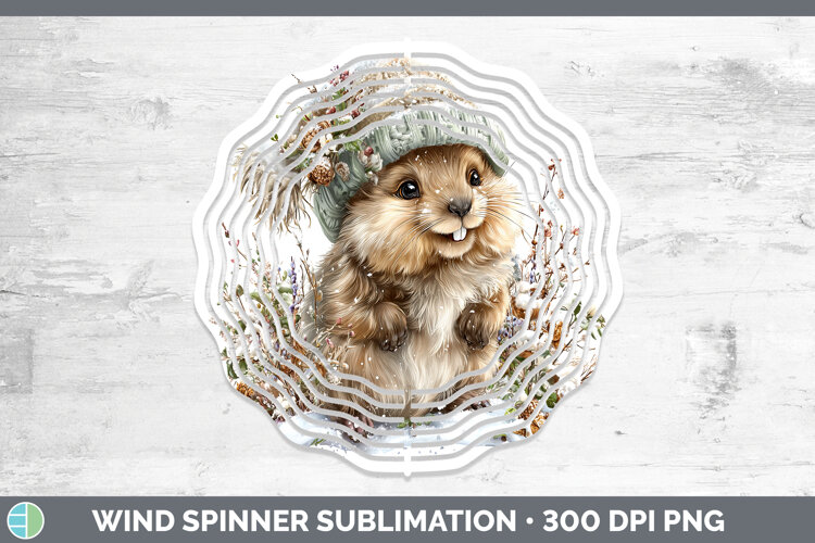 GorgeousWoodland Winter Knit Hat Wind Spinner design.