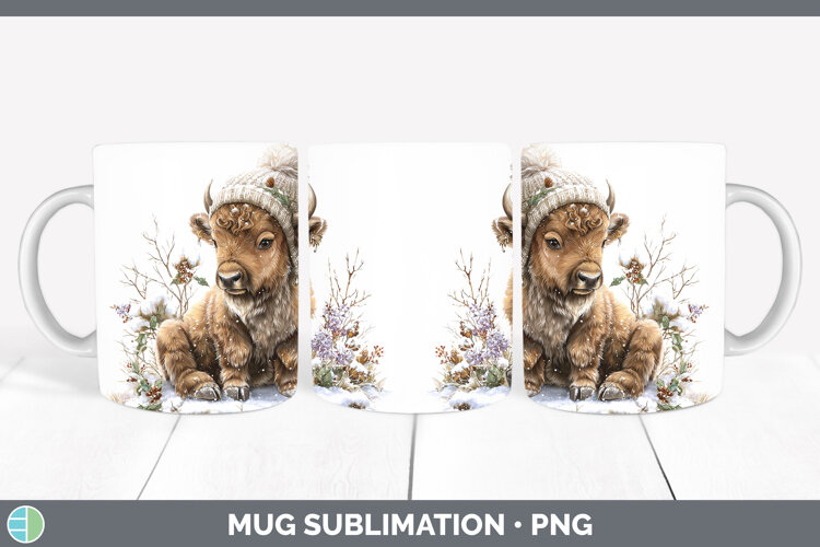 GorgeousWoodland Winter Knit Hat Mug Wrap design.