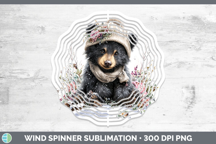 GorgeousWoodland Winter Knit Hat Wind Spinner design.