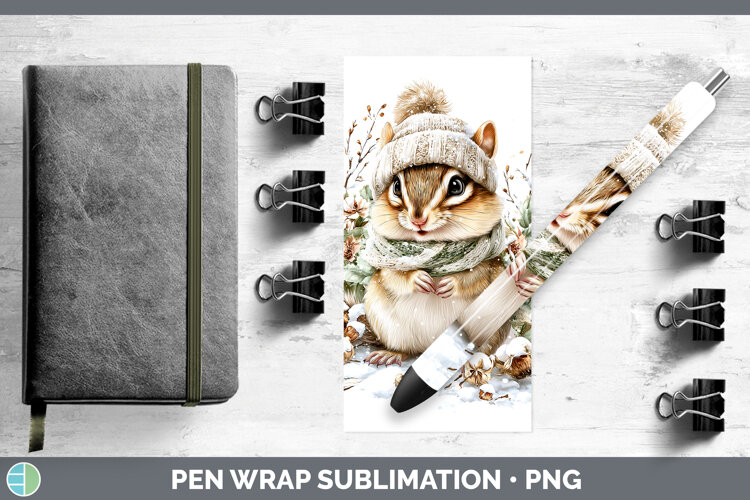 GorgeousWoodland Winter Knit Hat Pen Wrap design.