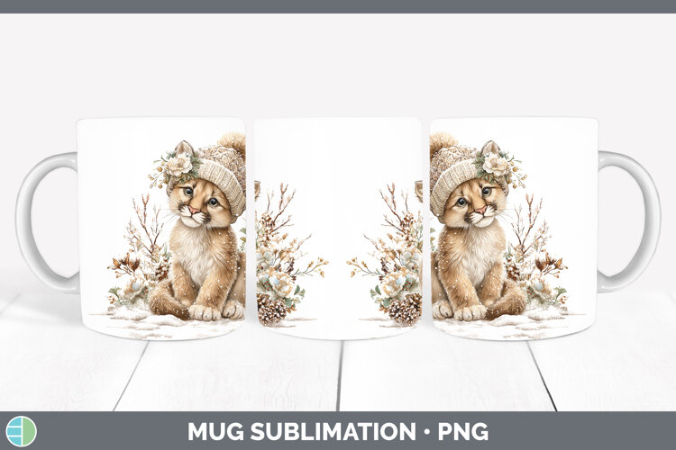 GorgeousWoodland Winter Knit Hat Mug Wrap design.