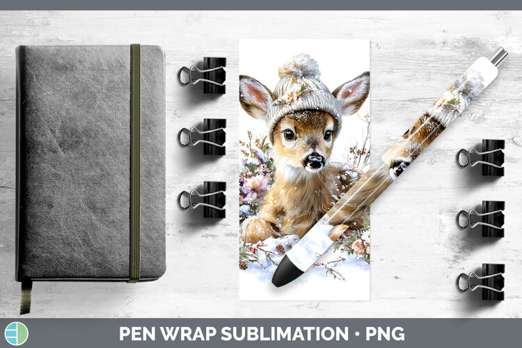 GorgeousWoodland Winter Knit Hat Pen Wrap design.