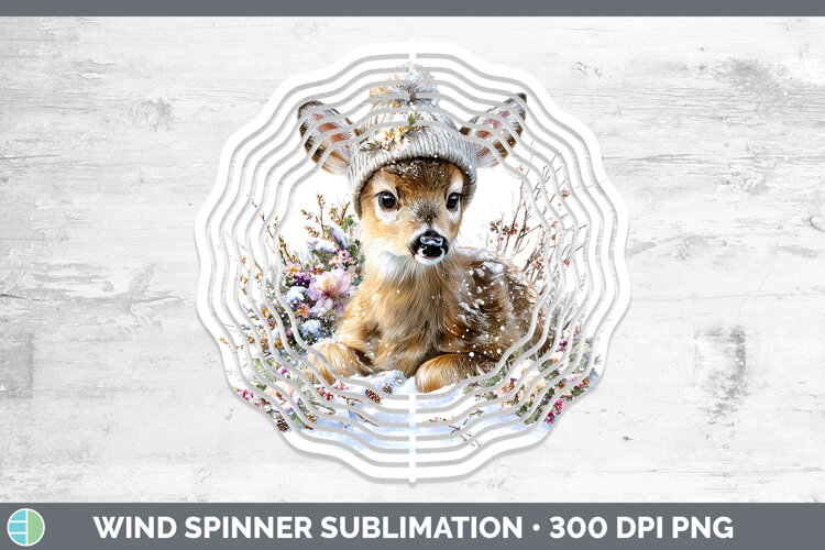 GorgeousWoodland Winter Knit Hat Wind Spinner design.
