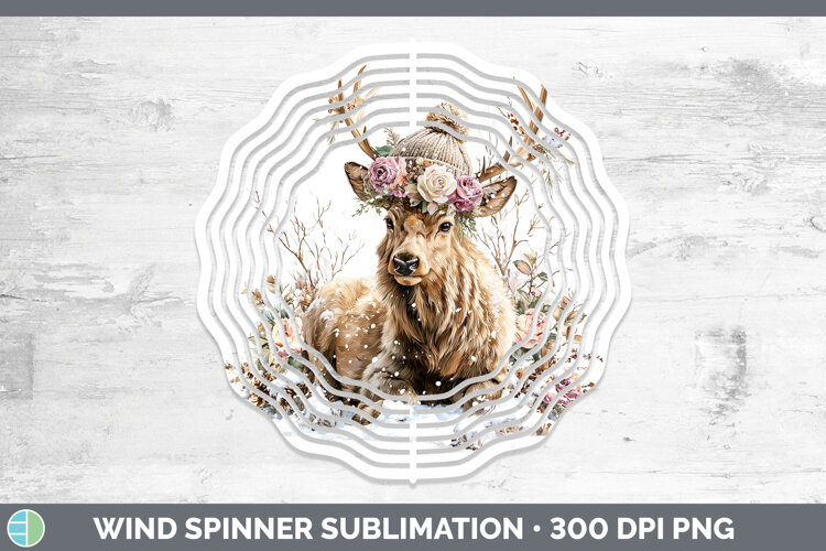 GorgeousWoodland Winter Knit Hat Wind Spinner design.