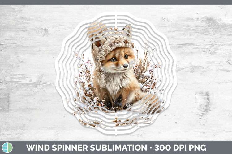 GorgeousWoodland Winter Knit Hat Wind Spinner design.