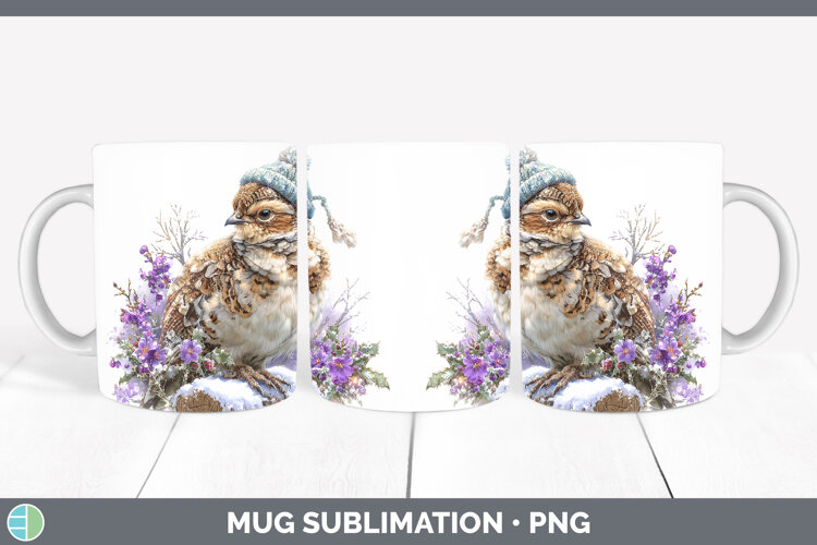 GorgeousWoodland Winter Knit Hat Mug Wrap design.