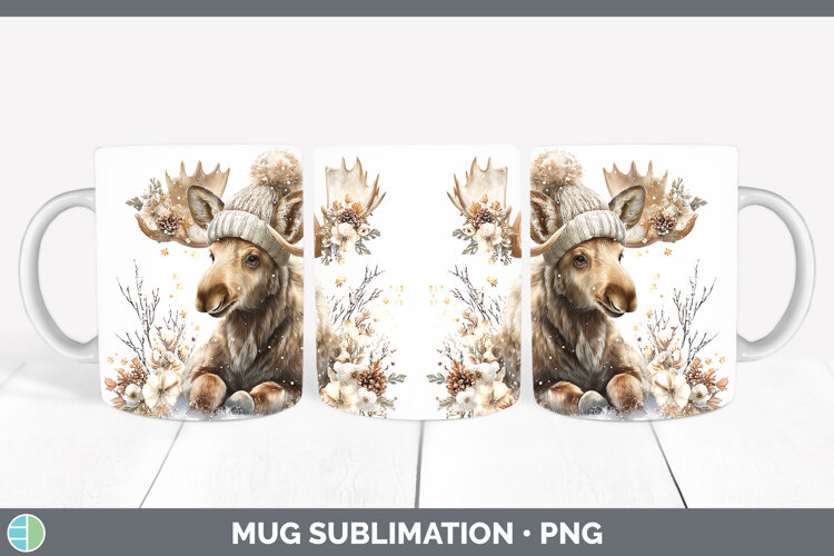 GorgeousWoodland Winter Knit Hat Mug Wrap design.