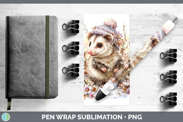 GorgeousWoodland Winter Knit Hat Pen Wrap design.