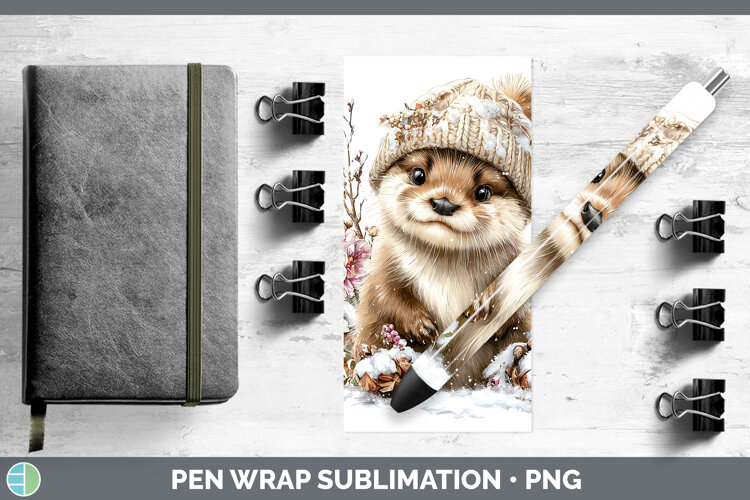 GorgeousWoodland Winter Knit Hat Pen Wrap design.