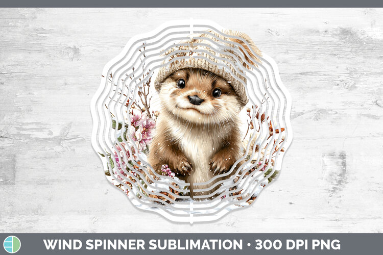 GorgeousWoodland Winter Knit Hat Wind Spinner design.