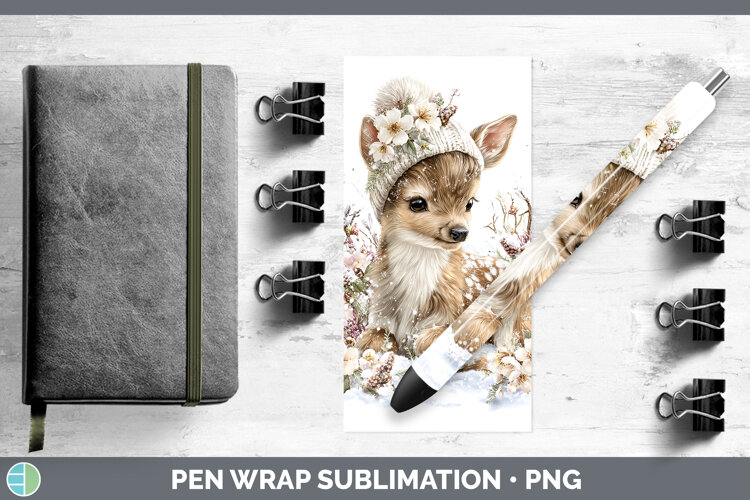 GorgeousWoodland Winter Knit Hat Pen Wrap design.