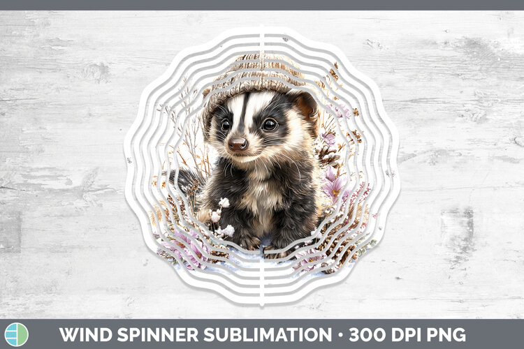 GorgeousWoodland Winter Knit Hat Wind Spinner design.