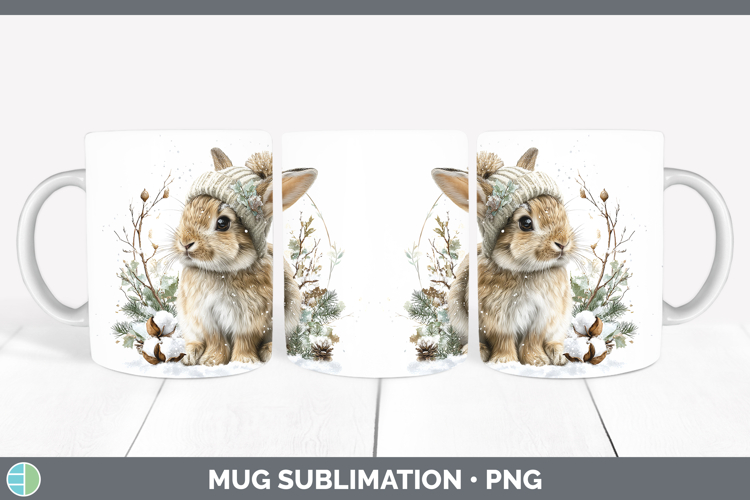 GorgeousWoodland Winter Knit Hat Mug Wrap design.