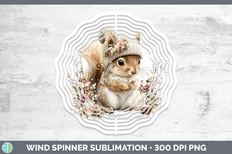 GorgeousWoodland Winter Knit Hat Wind Spinner design.
